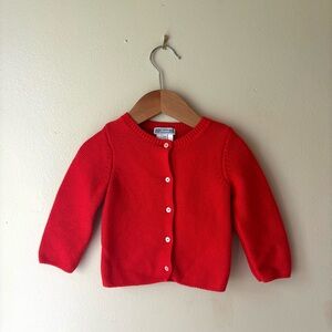 Jacadi Baby red cardigan sweater with buttons 12m